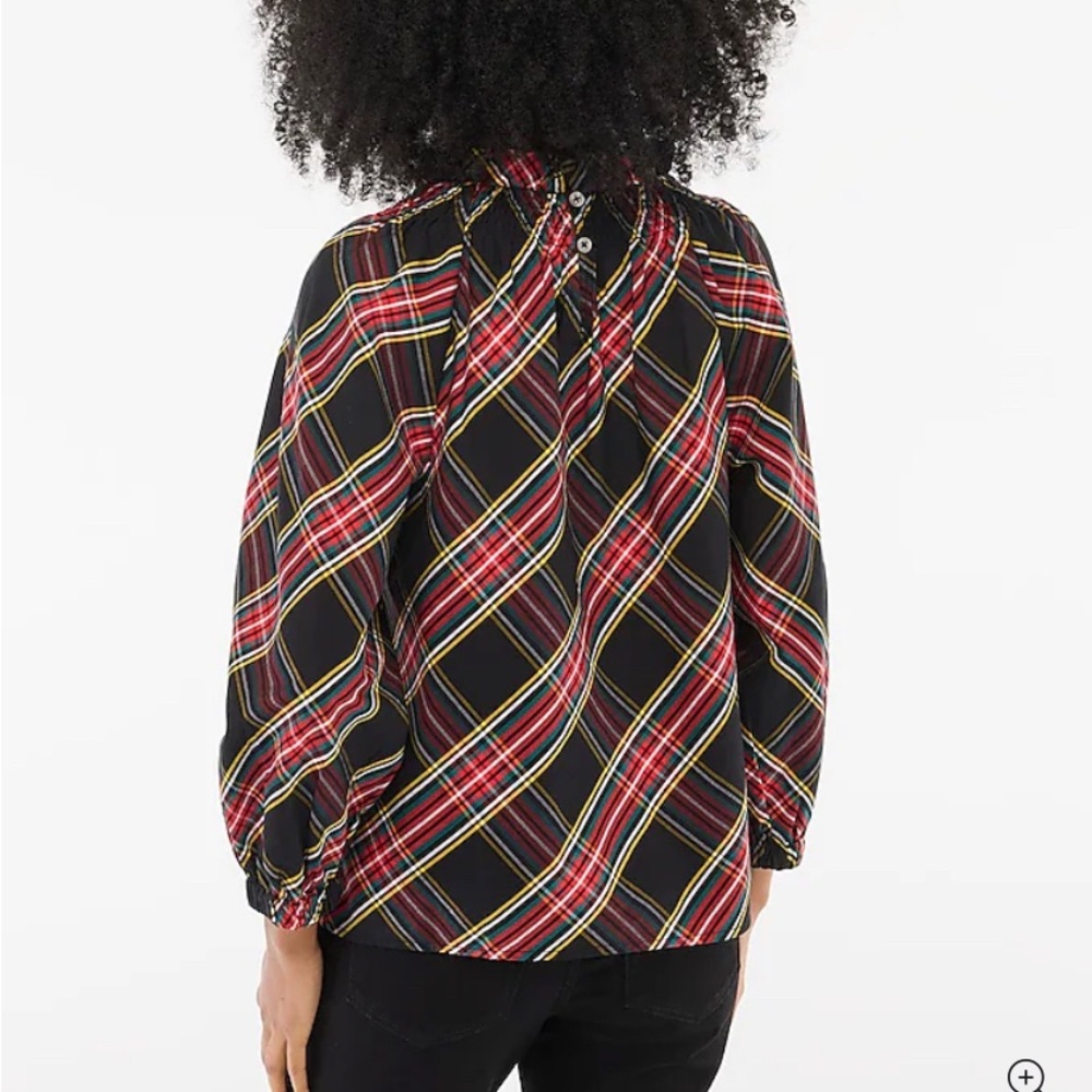 J.Crew Tartan Long Sleeve Plaid Top – Size XS - Picture 2 of 8